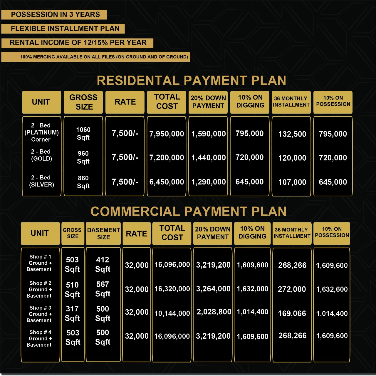 G.A Tower - Booking Plan For Rooms - Bahria Town Karachi